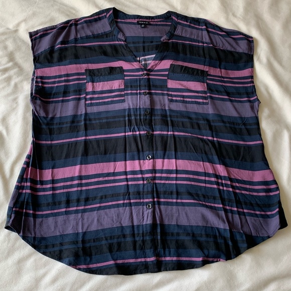 EUC striped challis top - Picture 2 of 5